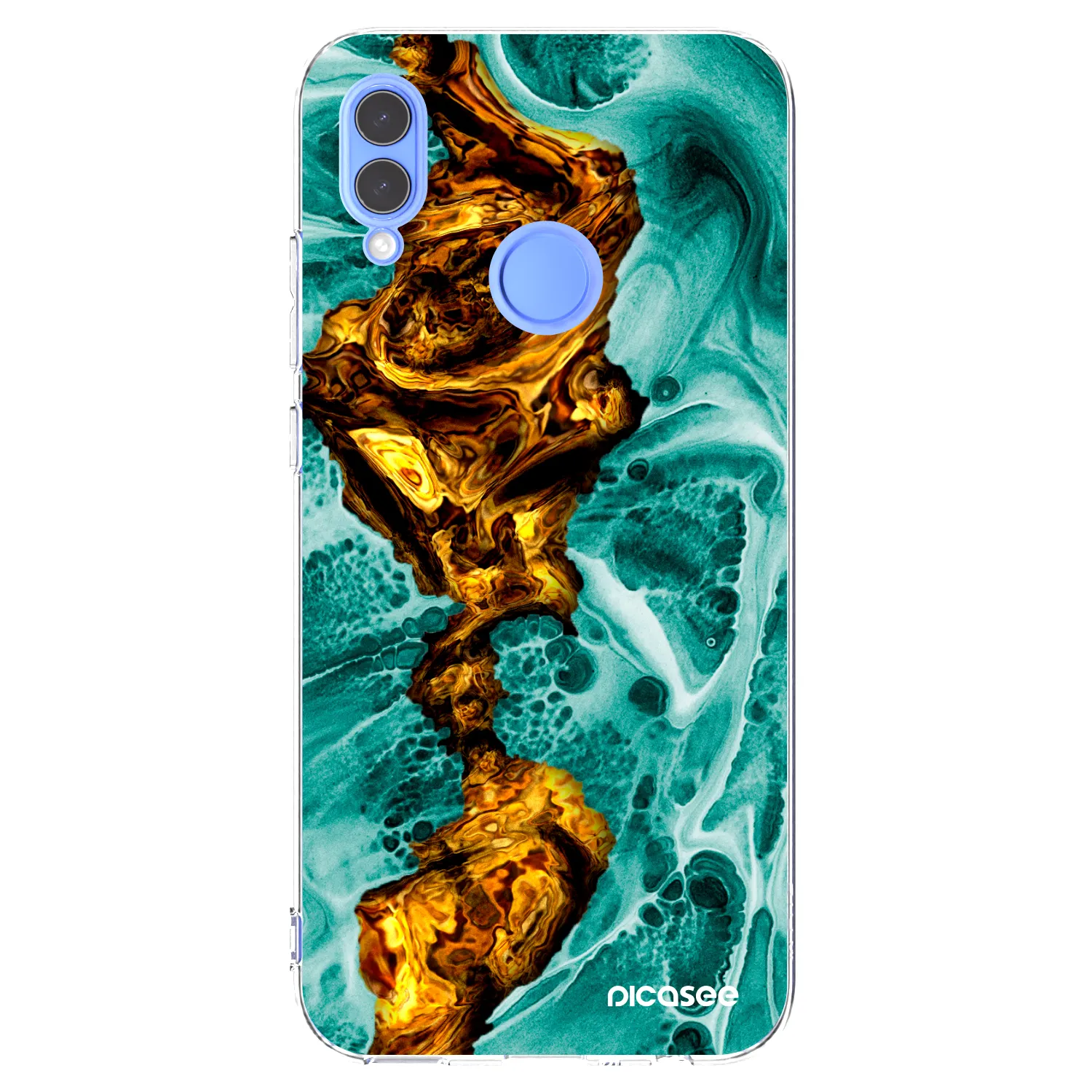 Picasee átlátszó szilikon tok az alábbi mobiltelefonokra Honor 10 Lite - Goldsky