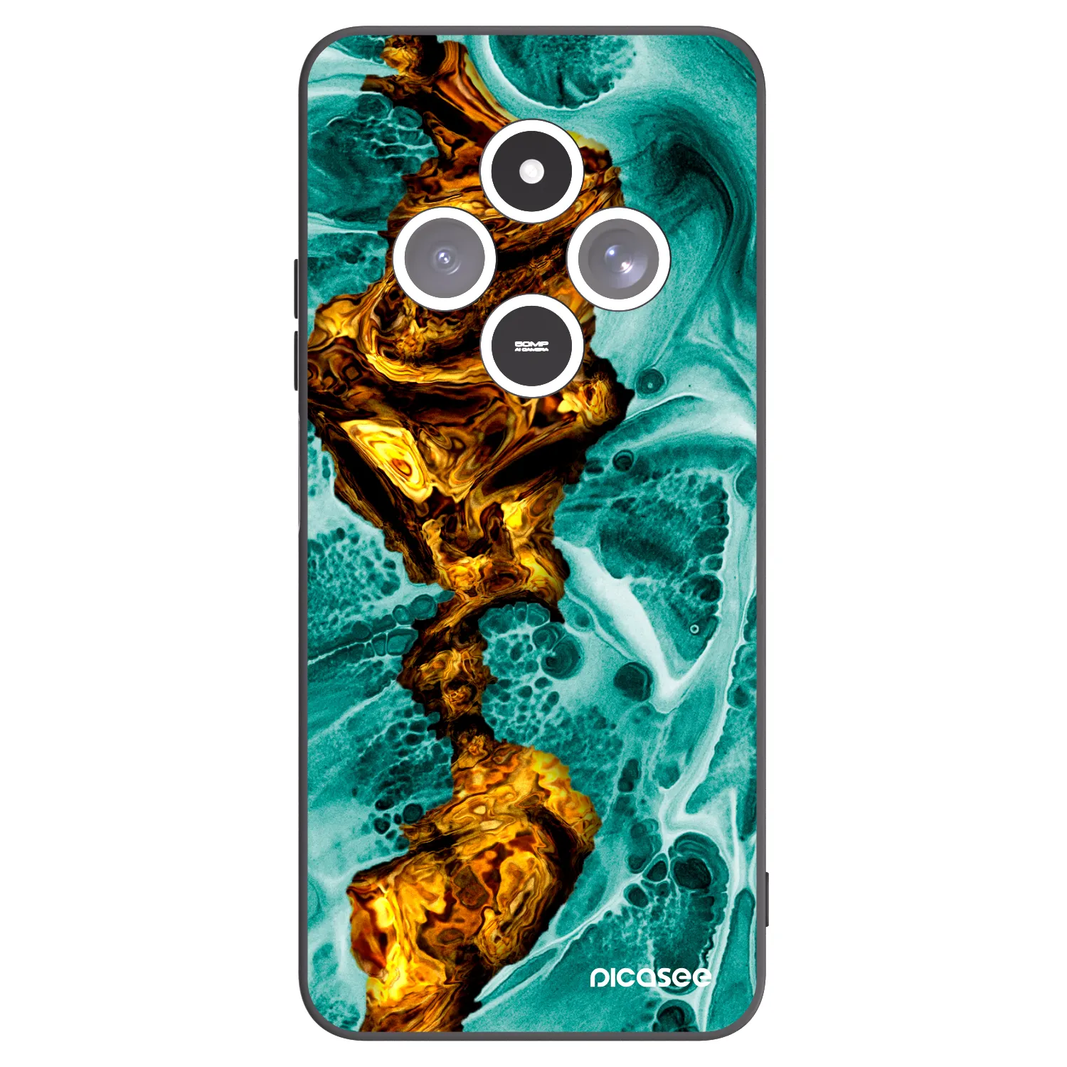 Picasee fekete szilikon tok az alábbi mobiltelefonokra Xiaomi Redmi 14C - Goldsky