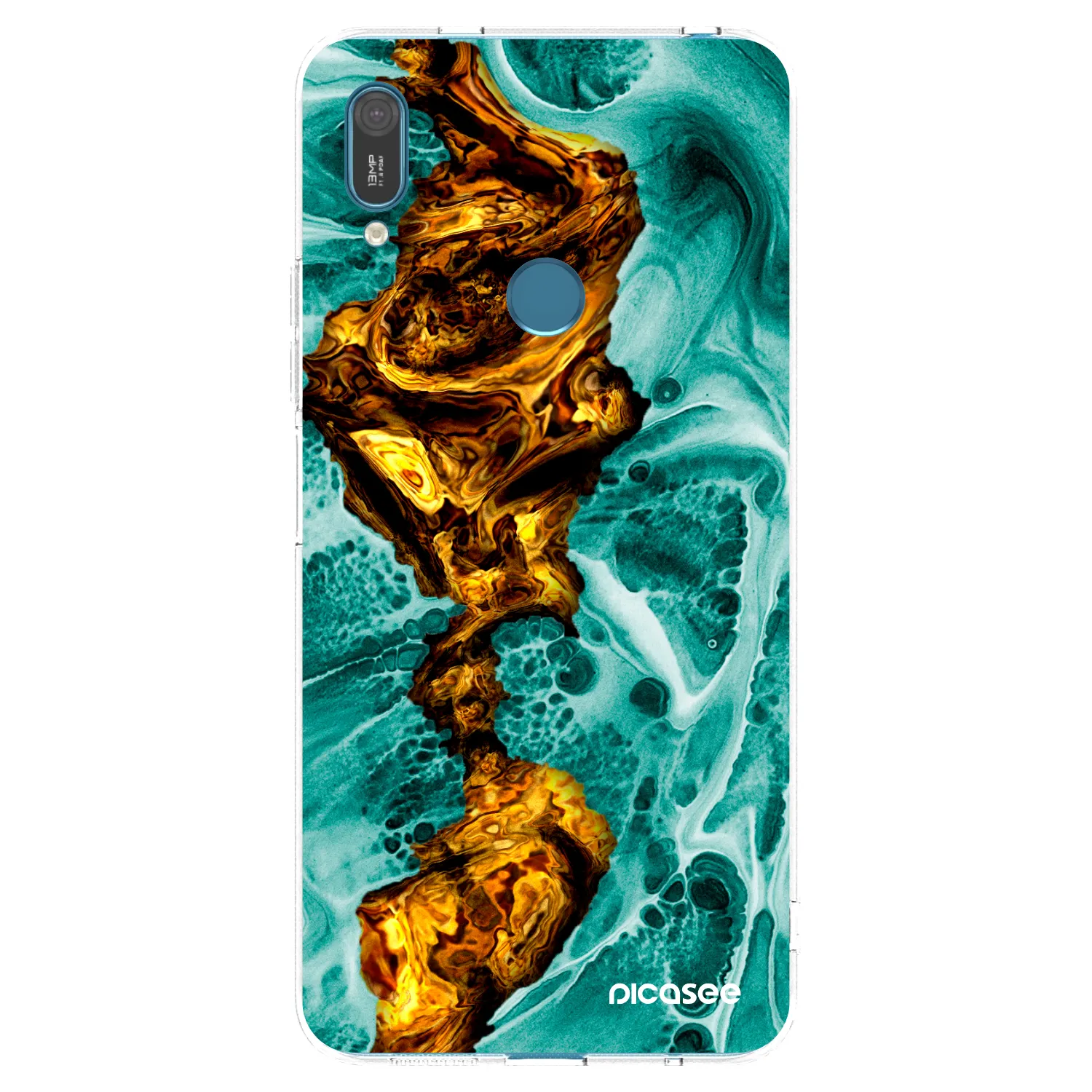 Picasee átlátszó szilikon tok az alábbi mobiltelefonokra Huawei Y7 2019 - Goldsky