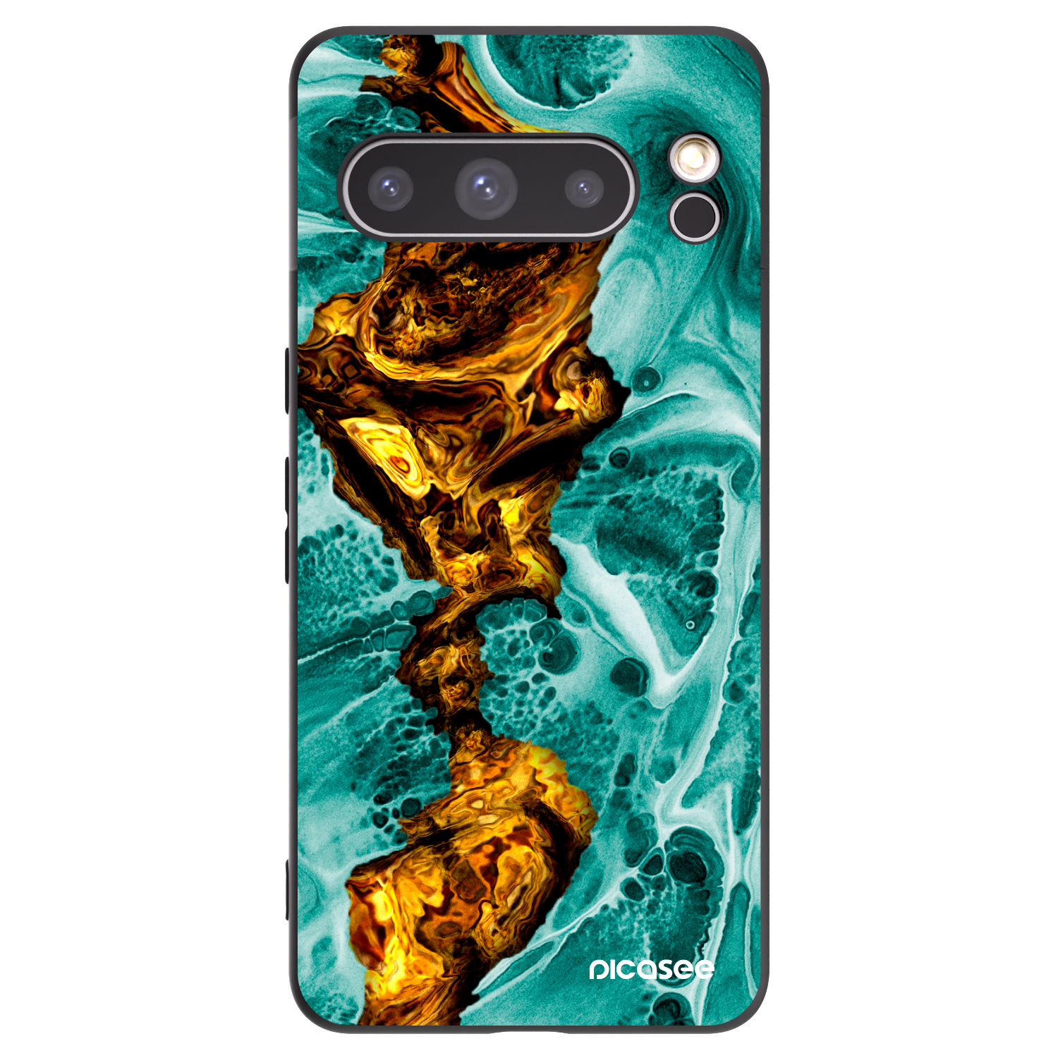 Picasee fekete szilikon tok az alábbi mobiltelefonokra Google Pixel 8 Pro - Goldsky