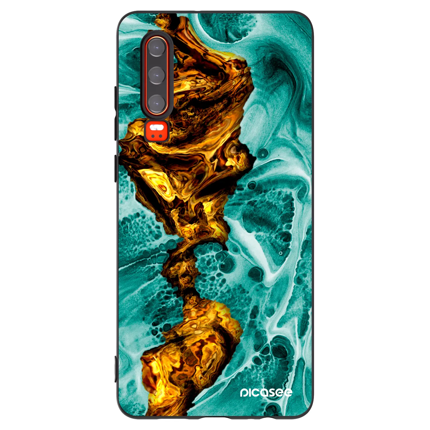 Picasee fekete szilikon tok az alábbi mobiltelefonokra Huawei P30 - Goldsky