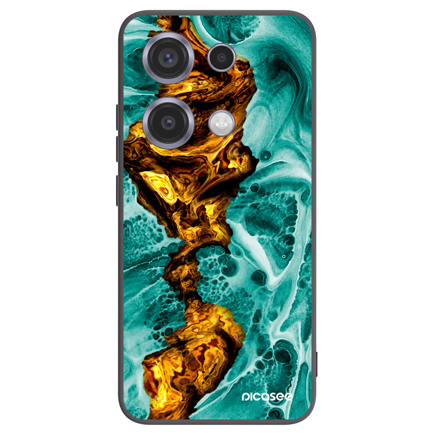Picasee fekete szilikon tok az alábbi mobiltelefonokra Xiaomi Redmi Note 14S - Goldsky
