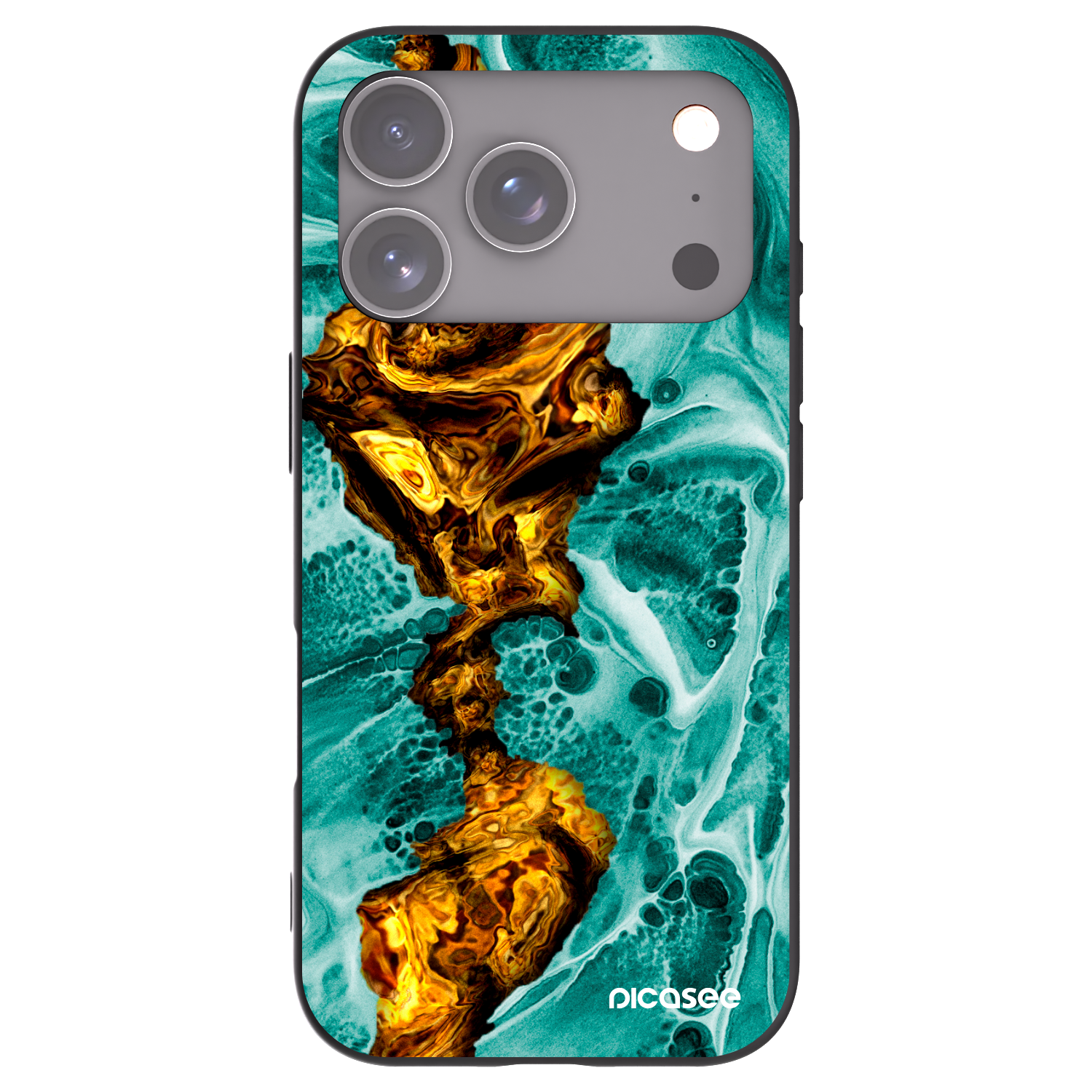 Picasee fekete szilikon tok az alábbi mobiltelefonokra Apple iPhone 17 Pro - Goldsky