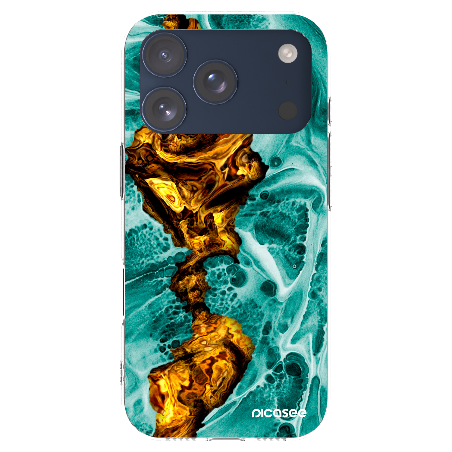 Picasee átlátszó szilikon tok az alábbi mobiltelefonokra Apple iPhone 17 Pro - Goldsky