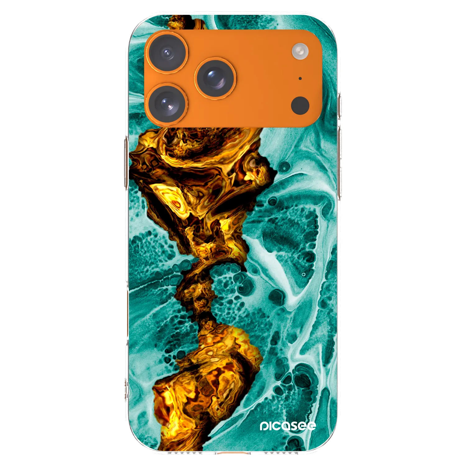 Picasee átlátszó szilikon tok az alábbi mobiltelefonokra Apple iPhone 17 Pro Max - Goldsky