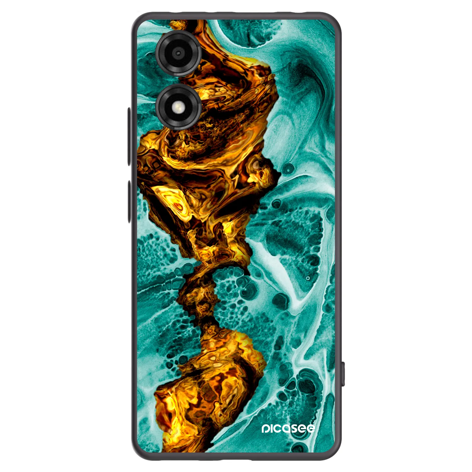 Picasee fekete szilikon tok az alábbi mobiltelefonokra Motorola Moto E14 - Goldsky