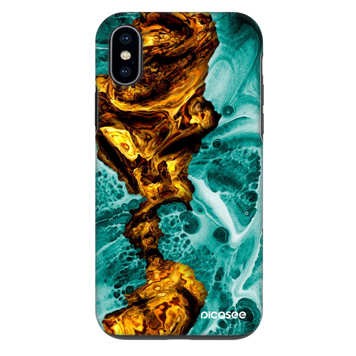 Picasee Fashion Case Apple iPhone X/XS - Goldsky