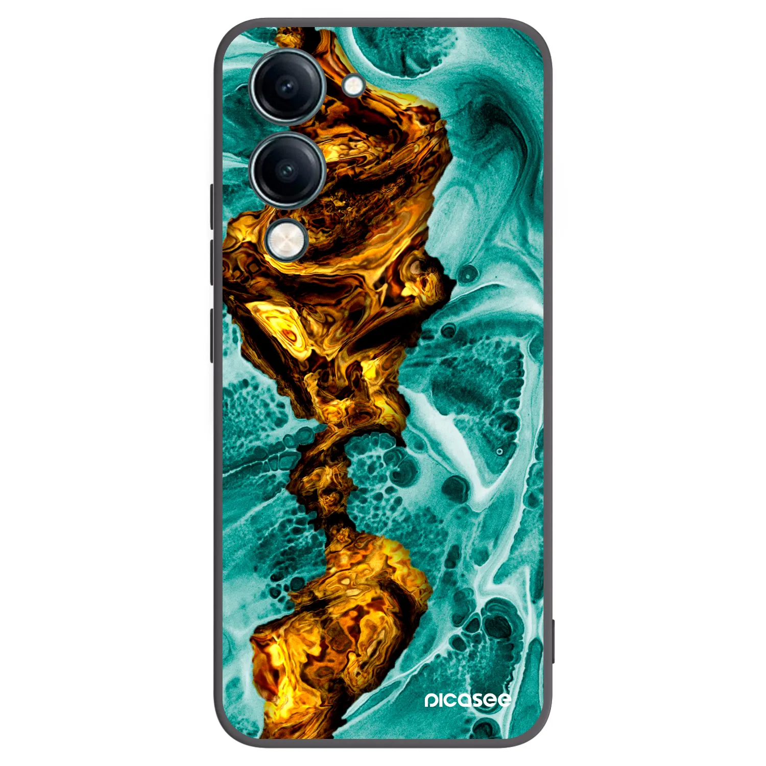 Picasee fekete szilikon tok az alábbi mobiltelefonokra Vivo Y29s 5G - Goldsky