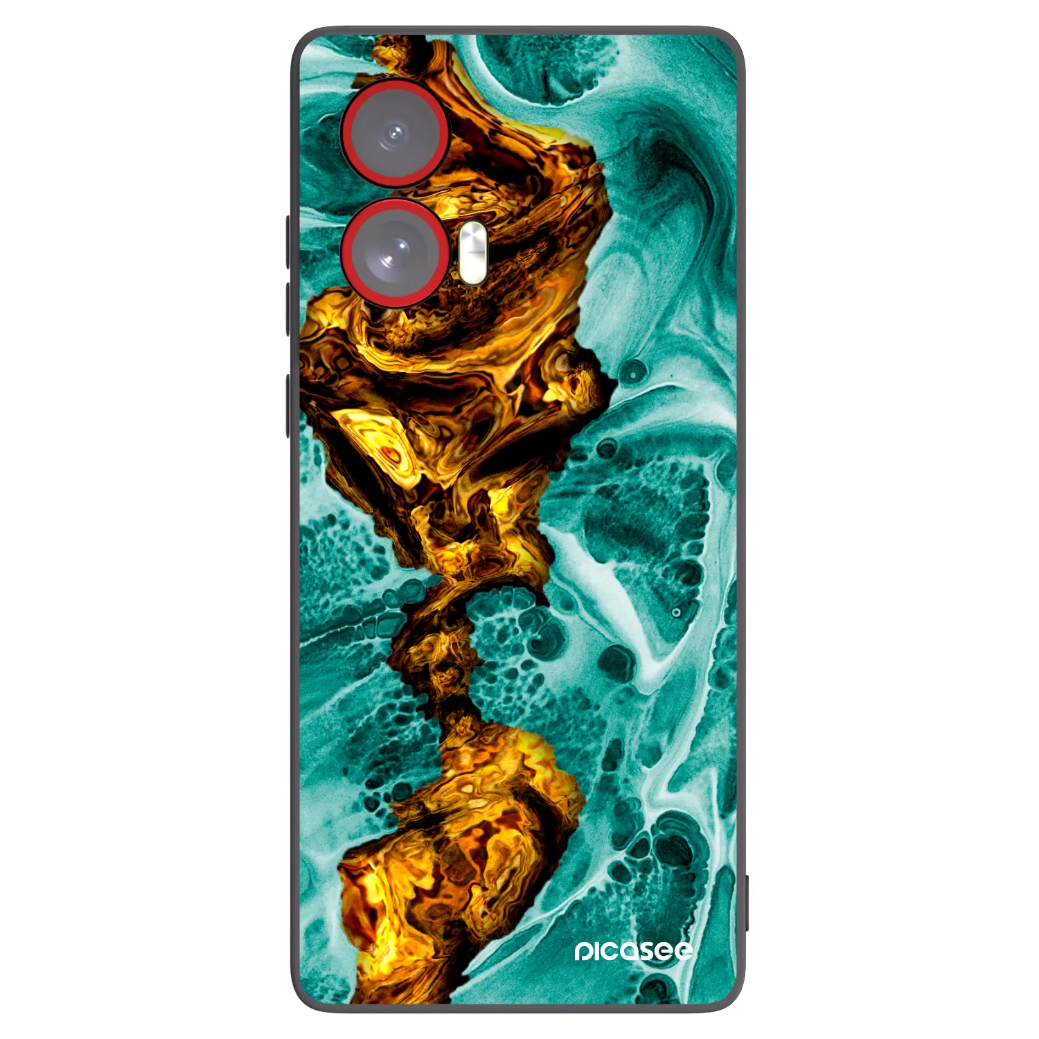 Picasee fekete szilikon tok az alábbi mobiltelefonokra Motorola Edge 50 Fusion - Goldsky
