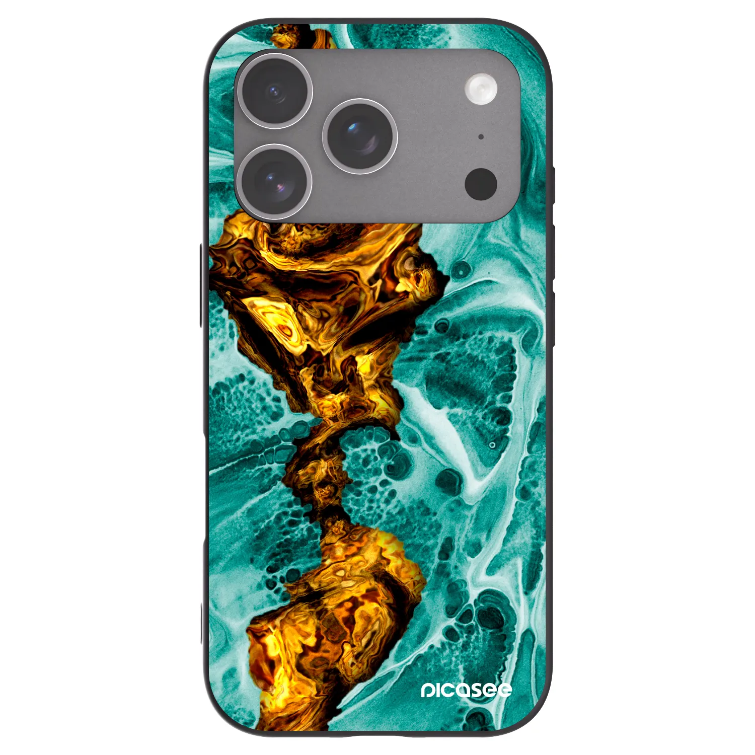 Picasee fekete szilikon tok az alábbi mobiltelefonokra Apple iPhone 18 Pro - Goldsky