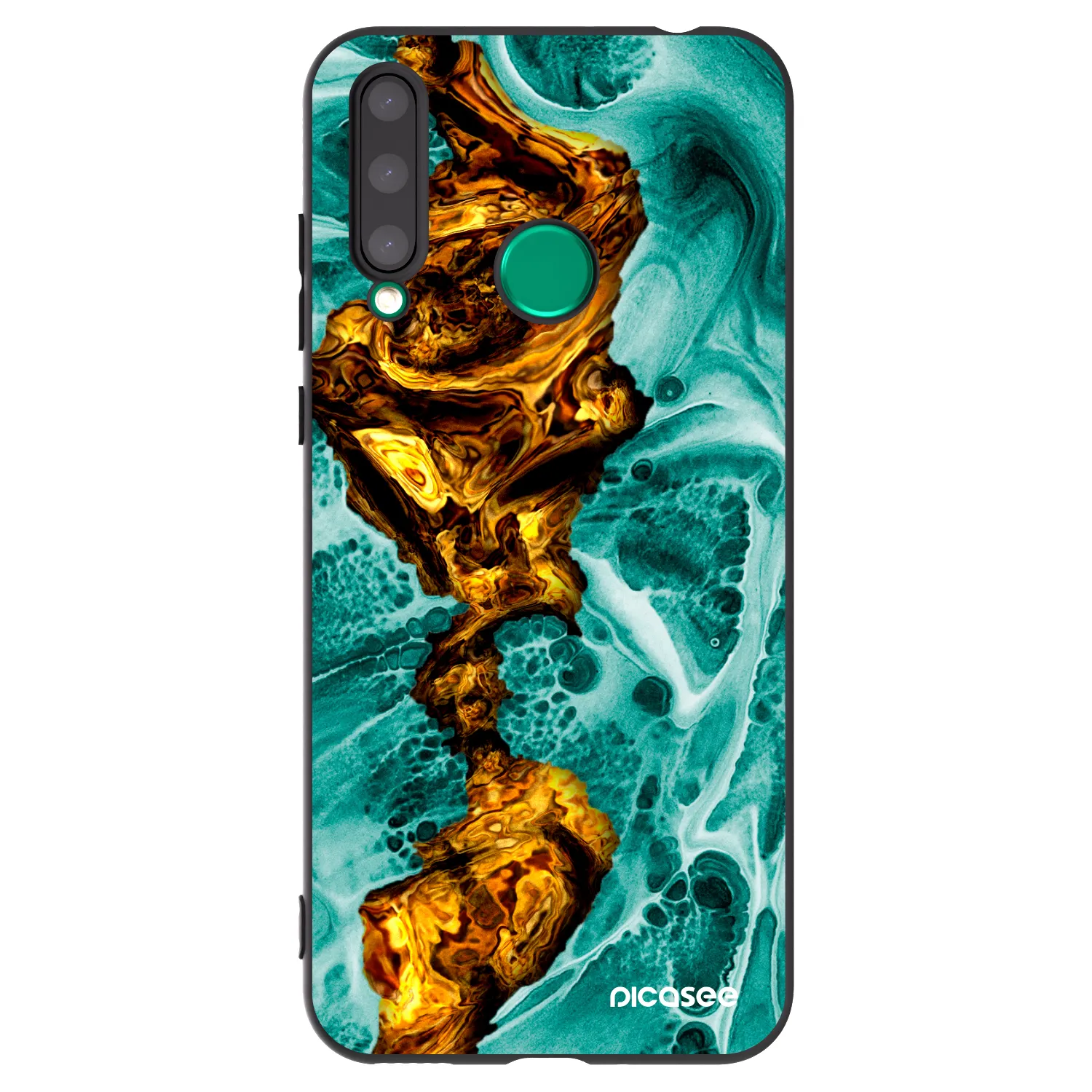 Picasee fekete szilikon tok az alábbi mobiltelefonokra Honor 20 Lite - Goldsky