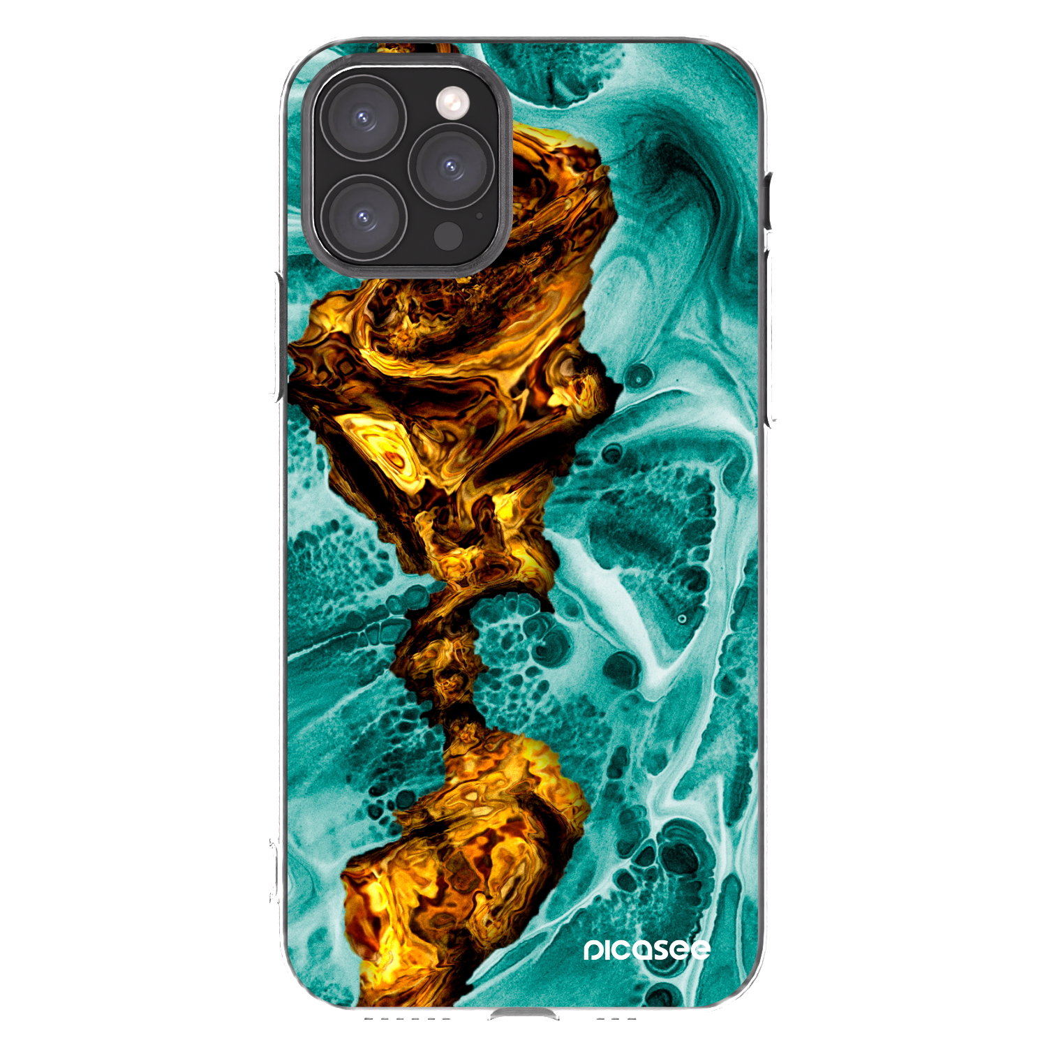 Picasee átlátszó szilikon tok az alábbi mobiltelefonokra Apple iPhone 11 Pro - Goldsky