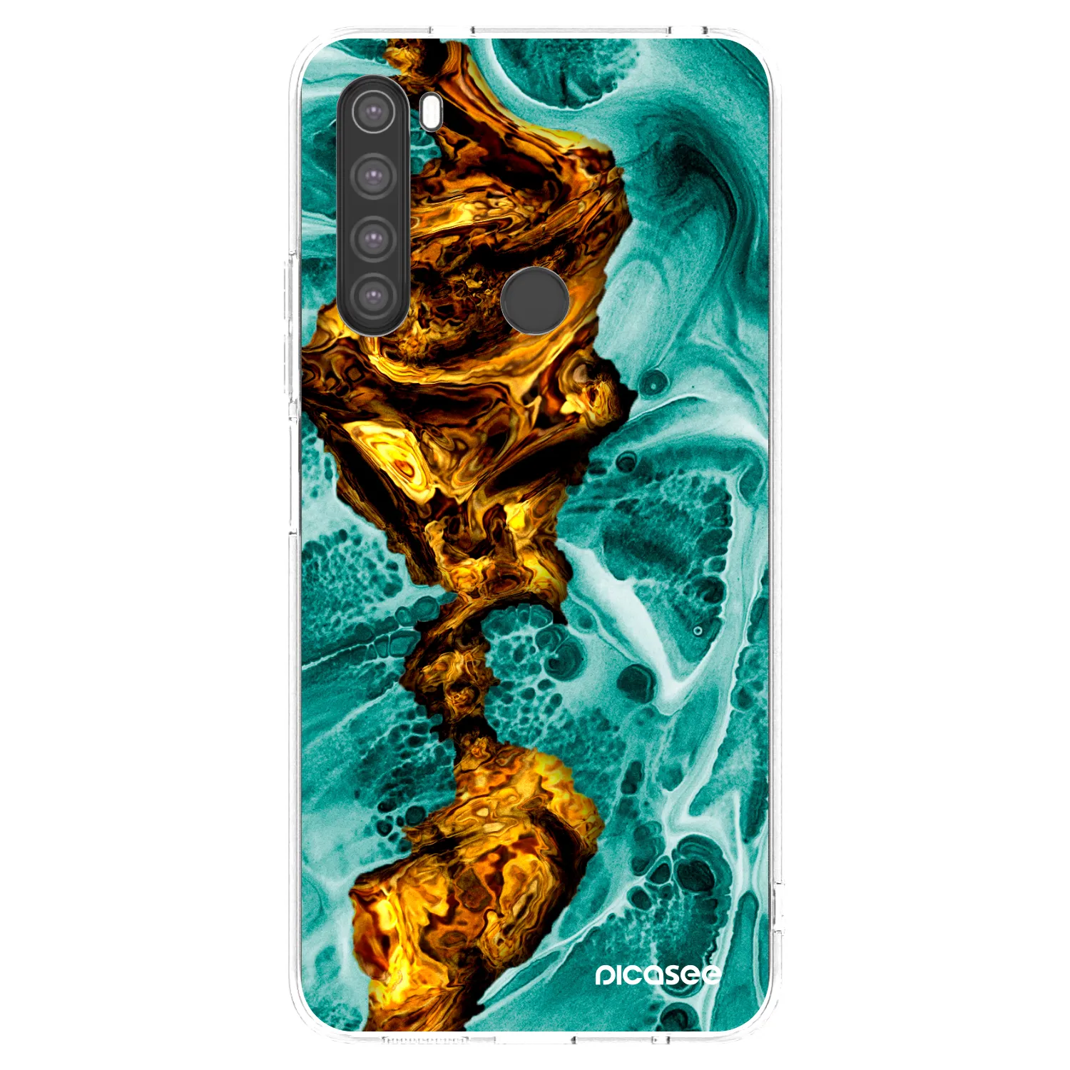 Picasee átlátszó szilikon tok az alábbi mobiltelefonokra Xiaomi Redmi Note 8 - Goldsky