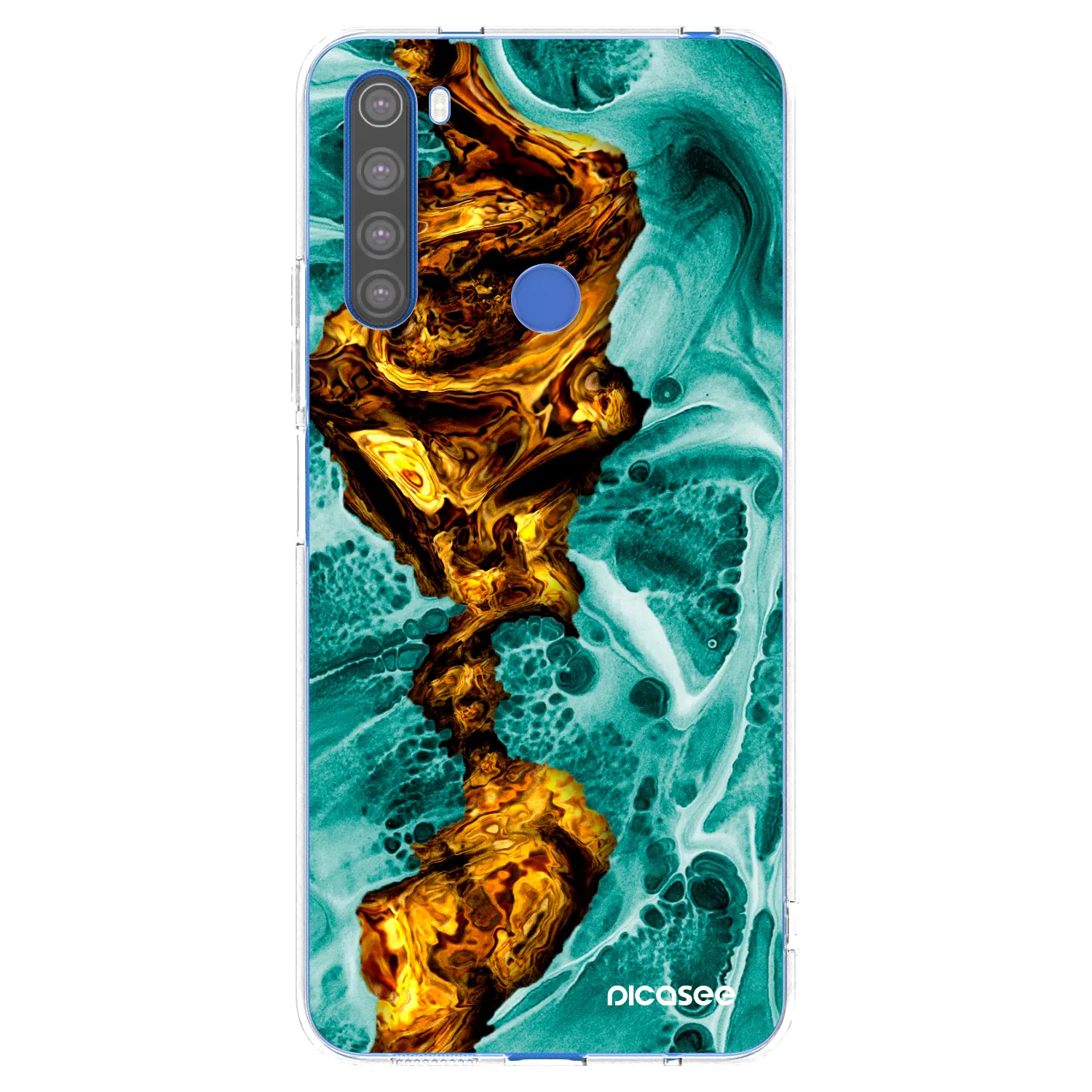Picasee átlátszó szilikon tok az alábbi mobiltelefonokra Xiaomi Redmi Note 8T - Goldsky