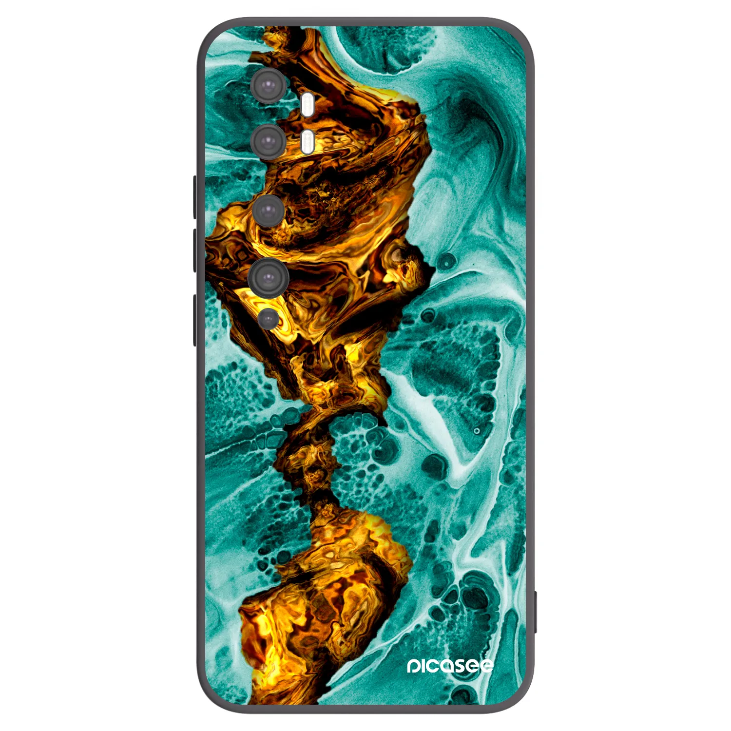 Picasee fekete szilikon tok az alábbi mobiltelefonokra Xiaomi Mi Note 10 (Pro) - Goldsky