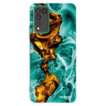 Picasee átlátszó szilikon tok az alábbi mobiltelefonokra Honor 10X Lite - Goldsky