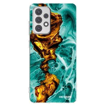 Picasee átlátszó szilikon tok az alábbi mobiltelefonokra Samsung Galaxy A52 5G A525F - Goldsky