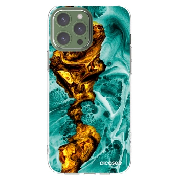 Picasee átlátszó szilikon tok az alábbi mobiltelefonokra Apple iPhone 13 Pro Max - Goldsky