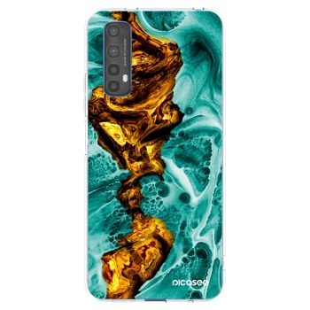 Picasee átlátszó szilikon tok az alábbi mobiltelefonokra Realme 7 - Goldsky