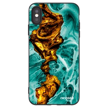 Picasee fekete szilikon tok az alábbi mobiltelefonokra Apple iPhone XS Max - Goldsky