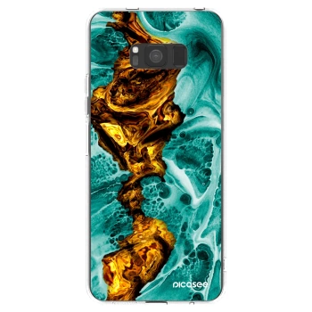 Picasee átlátszó szilikon tok az alábbi mobiltelefonokra Samsung Galaxy S8 G950F - Goldsky