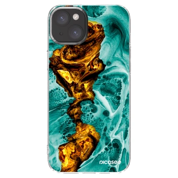 Picasee átlátszó szilikon tok az alábbi mobiltelefonokra Apple iPhone 15 Plus - Goldsky