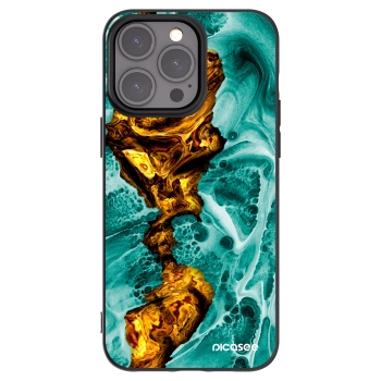 Picasee fekete szilikon tok az alábbi mobiltelefonokra Apple iPhone 15 Pro Max - Goldsky