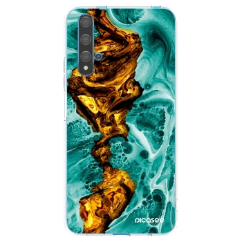 Picasee átlátszó szilikon tok az alábbi mobiltelefonokra Huawei Nova 5T - Goldsky