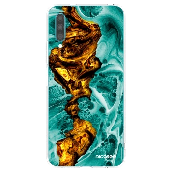 Picasee átlátszó szilikon tok az alábbi mobiltelefonokra Samsung Galaxy A30s A307F - Goldsky