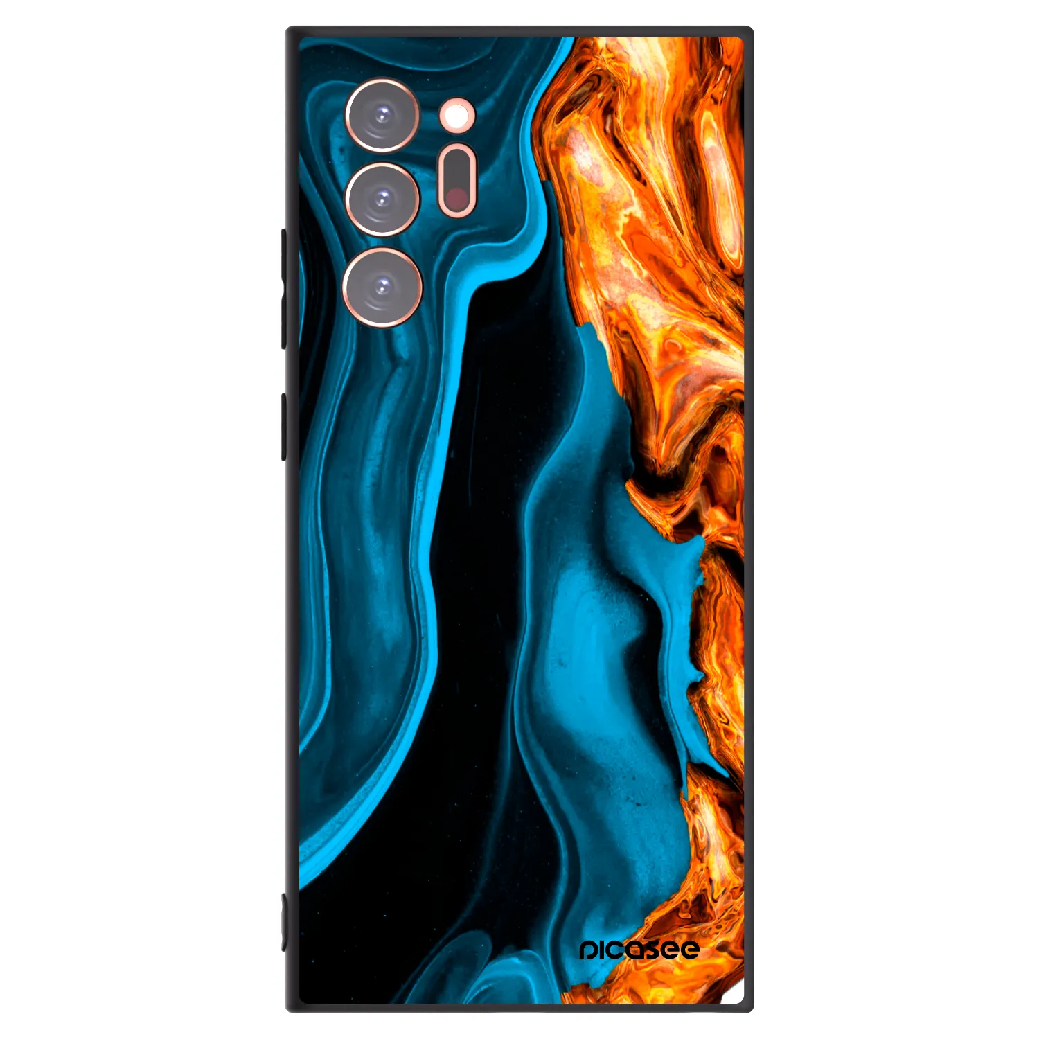 Picasee fekete szilikon tok az alábbi mobiltelefonokra Samsung Galaxy Note 20 Ultra - Gold blue