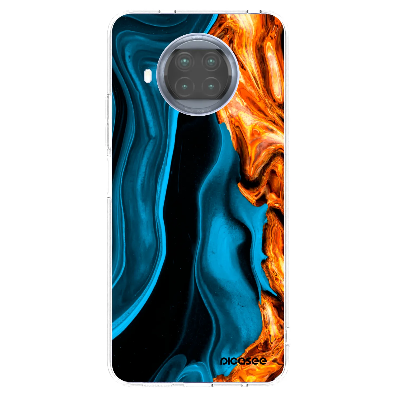 Picasee átlátszó szilikon tok az alábbi mobiltelefonokra Xiaomi Mi 10T Lite - Gold blue