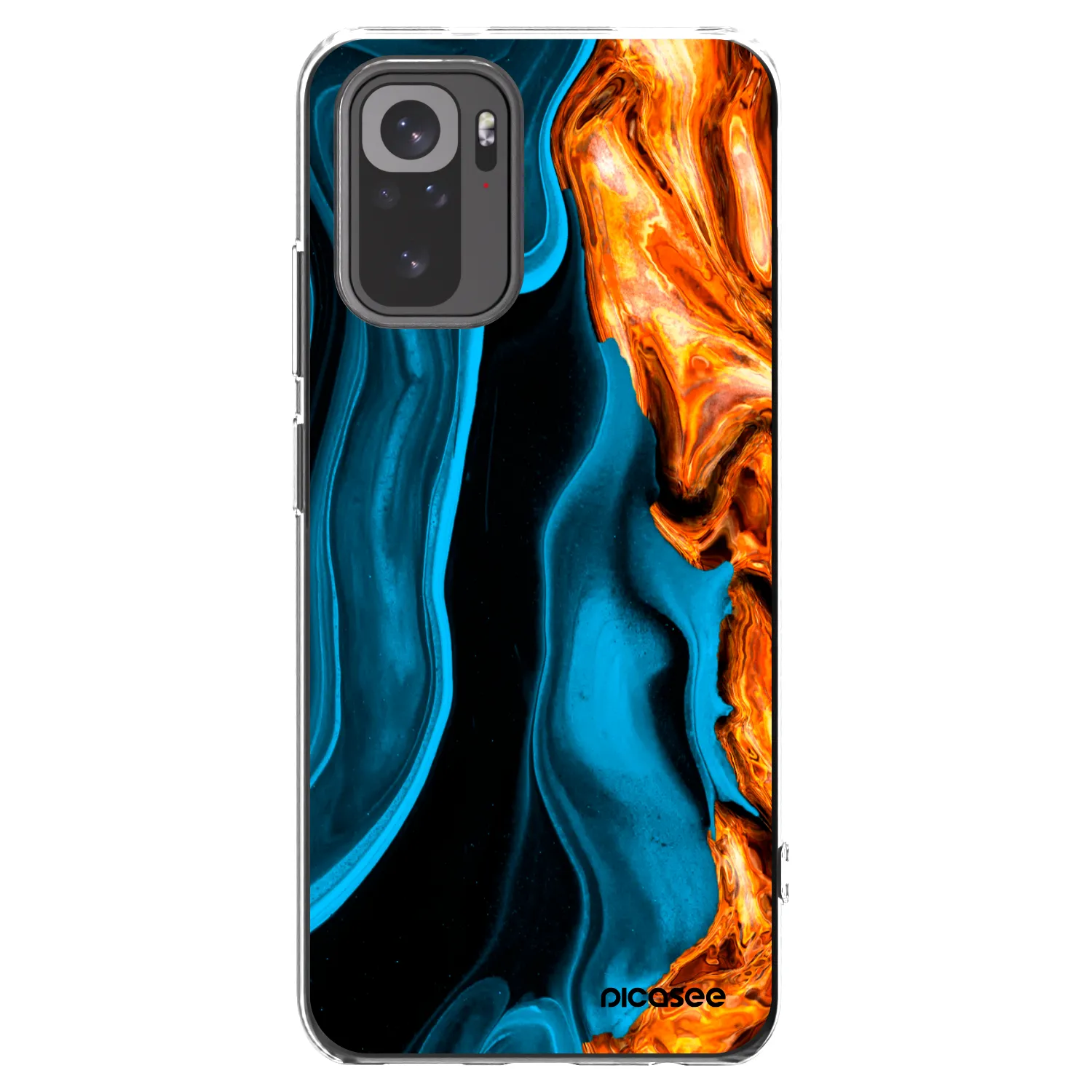 Picasee átlátszó szilikon tok az alábbi mobiltelefonokra Xiaomi Redmi Note 10 - Gold blue