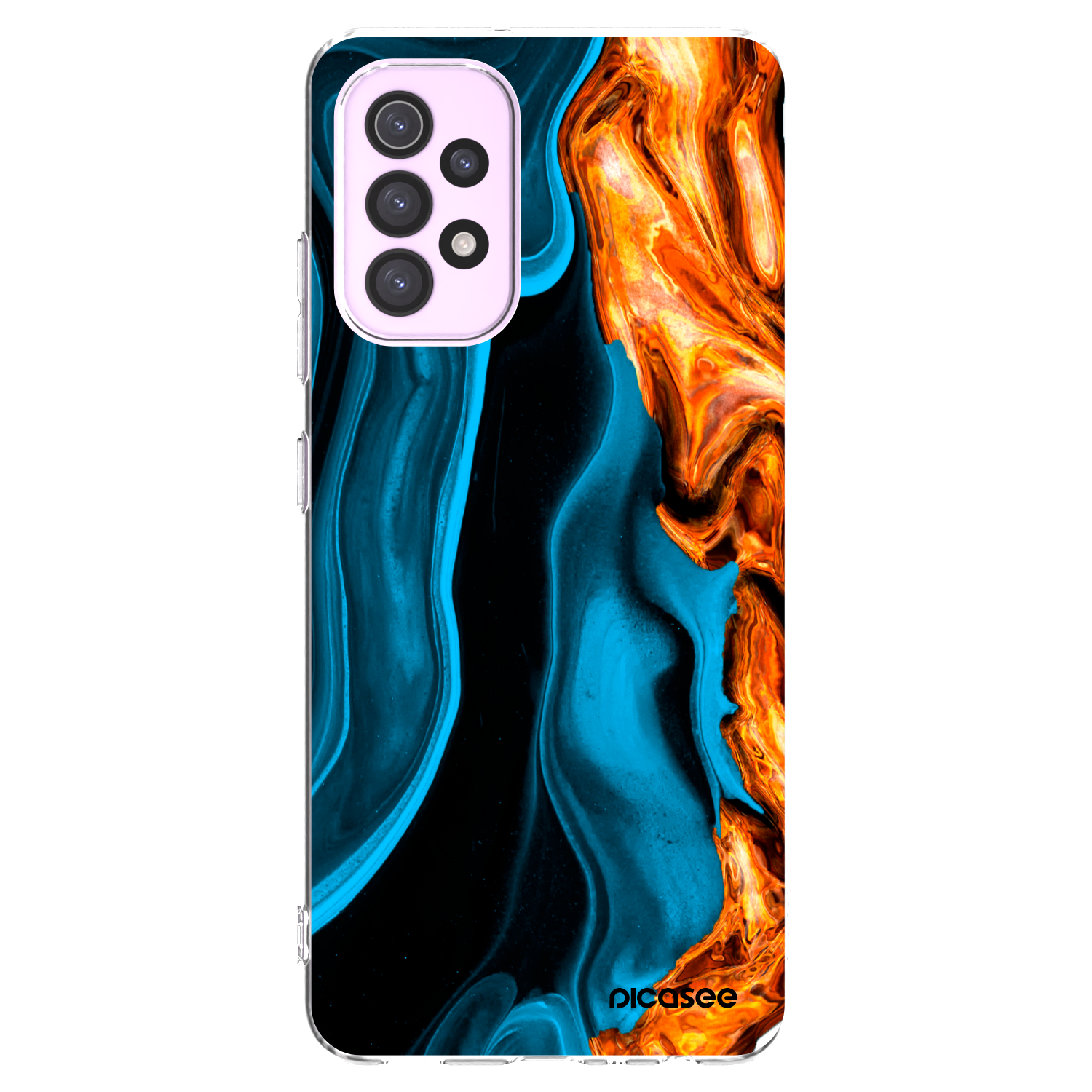 Picasee átlátszó szilikon tok az alábbi mobiltelefonokra Samsung Galaxy A32 5G A326B - Gold blue