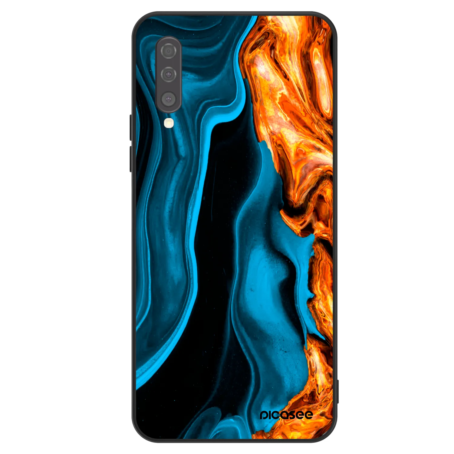 Picasee ULTIMATE CASE Samsung Galaxy A50 A505F - készülékre - Gold blue