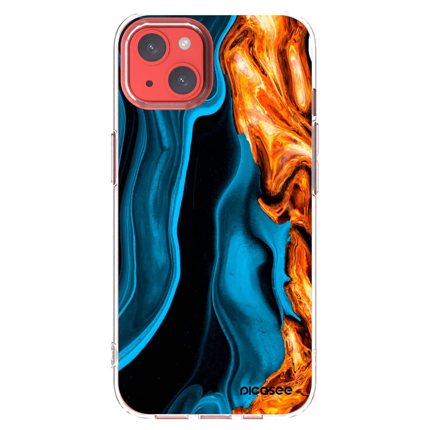Picasee átlátszó szilikon tok az alábbi mobiltelefonokra Apple iPhone 13 - Gold blue