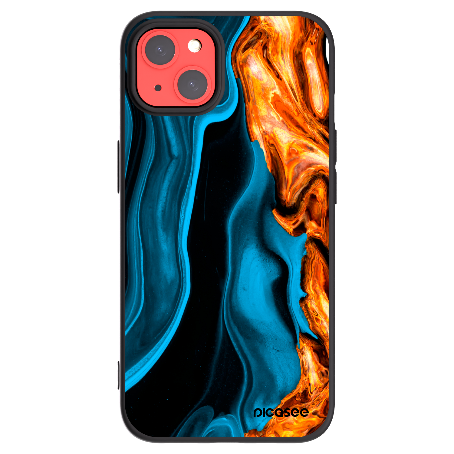 Picasee fekete szilikon tok az alábbi mobiltelefonokra Apple iPhone 13 - Gold blue