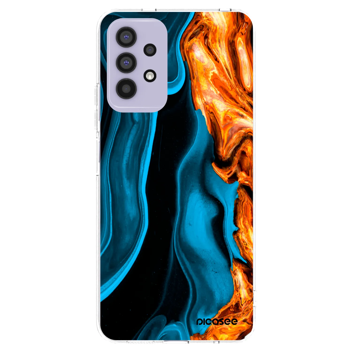 Picasee átlátszó szilikon tok az alábbi mobiltelefonokra Samsung Galaxy A32 4G SM-A325F - Gold blue