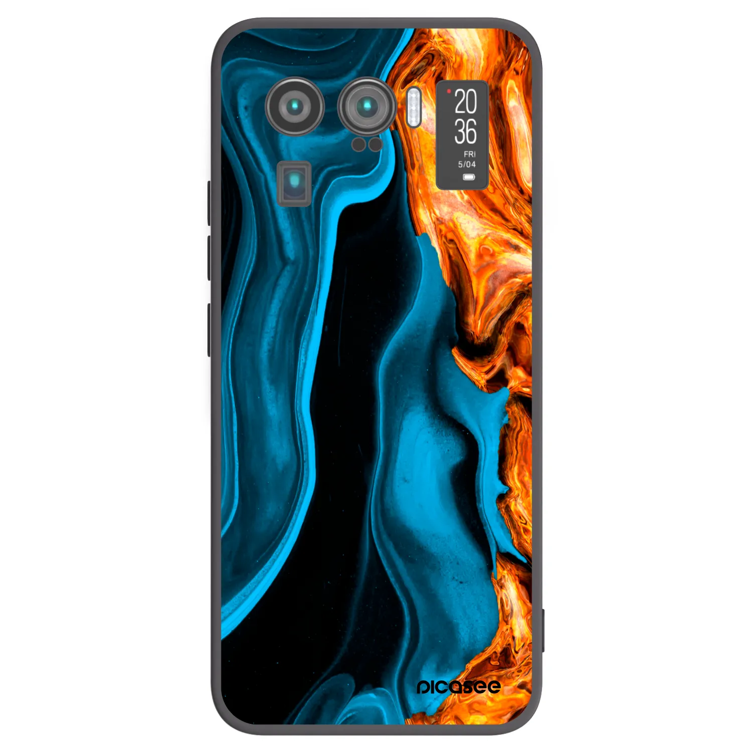 Picasee fekete szilikon tok az alábbi mobiltelefonokra Xiaomi Mi 11 Ultra - Gold blue