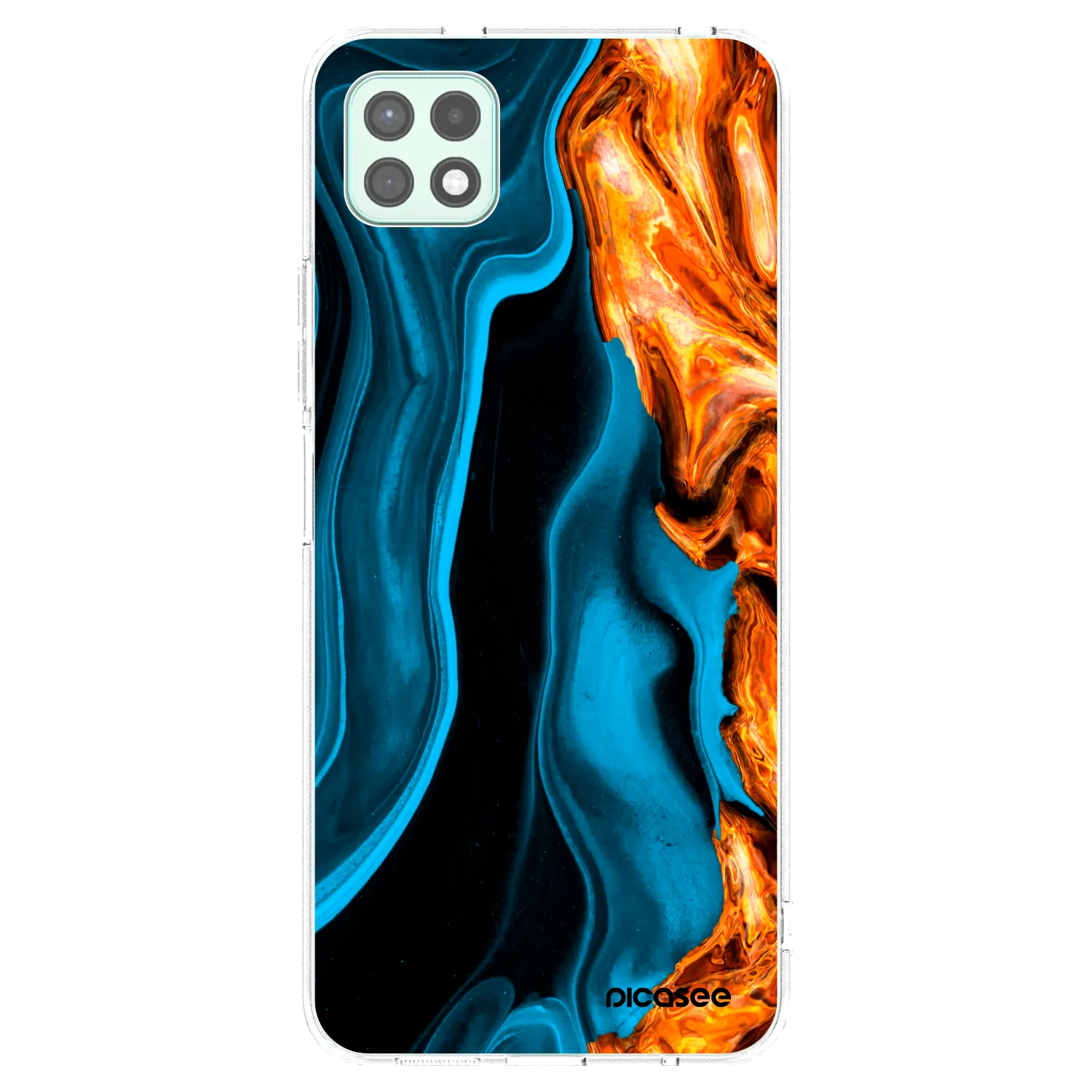 Picasee átlátszó szilikon tok az alábbi mobiltelefonokra Samsung Galaxy A22 A226B 5G - Gold blue