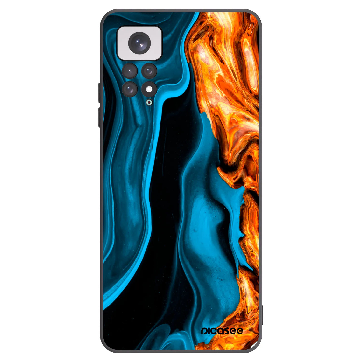 Picasee fekete szilikon tok az alábbi mobiltelefonokra Xiaomi Redmi Note 11 - Gold blue