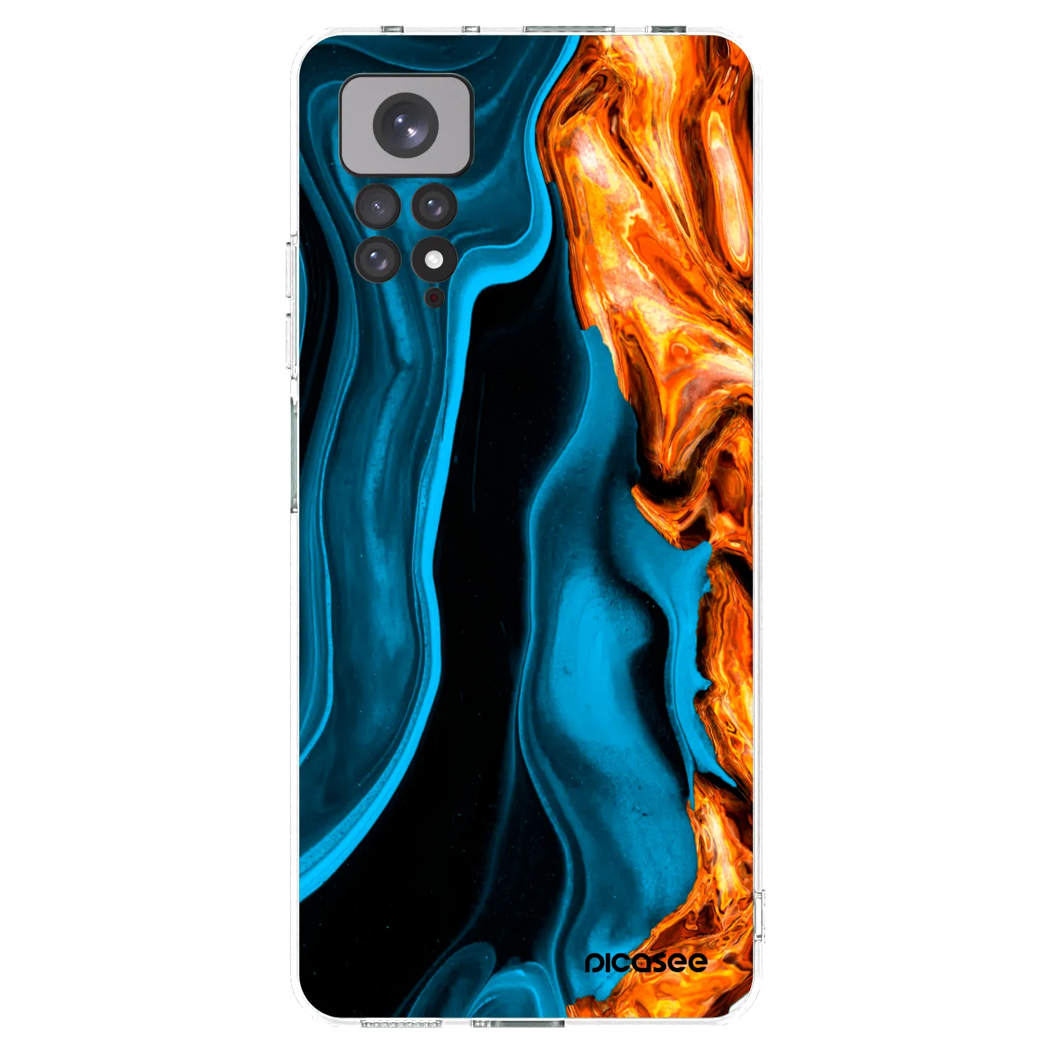 Picasee átlátszó szilikon tok az alábbi mobiltelefonokra Xiaomi Redmi Note 11 - Gold blue