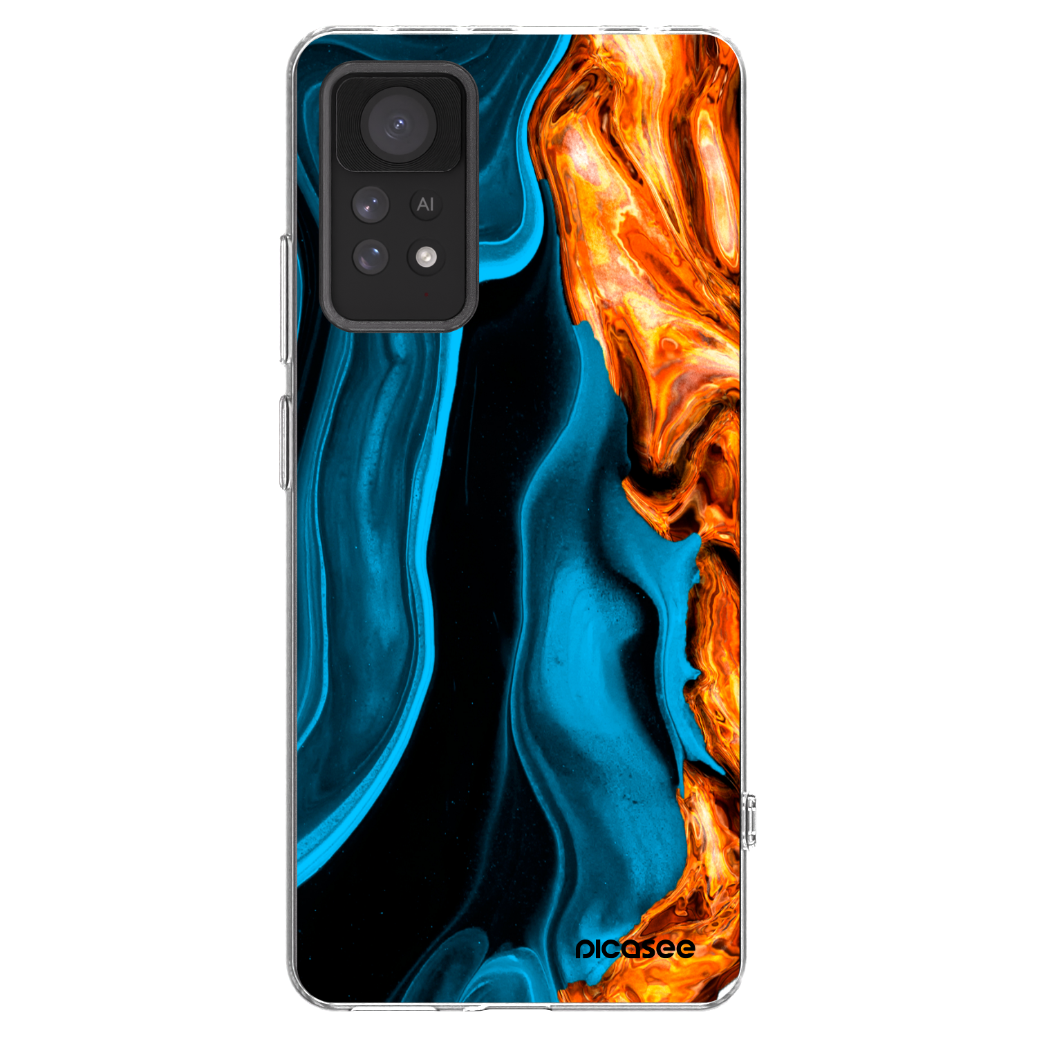 Picasee átlátszó szilikon tok az alábbi mobiltelefonokra Xiaomi Redmi Note 11 Pro 5G - Gold blue