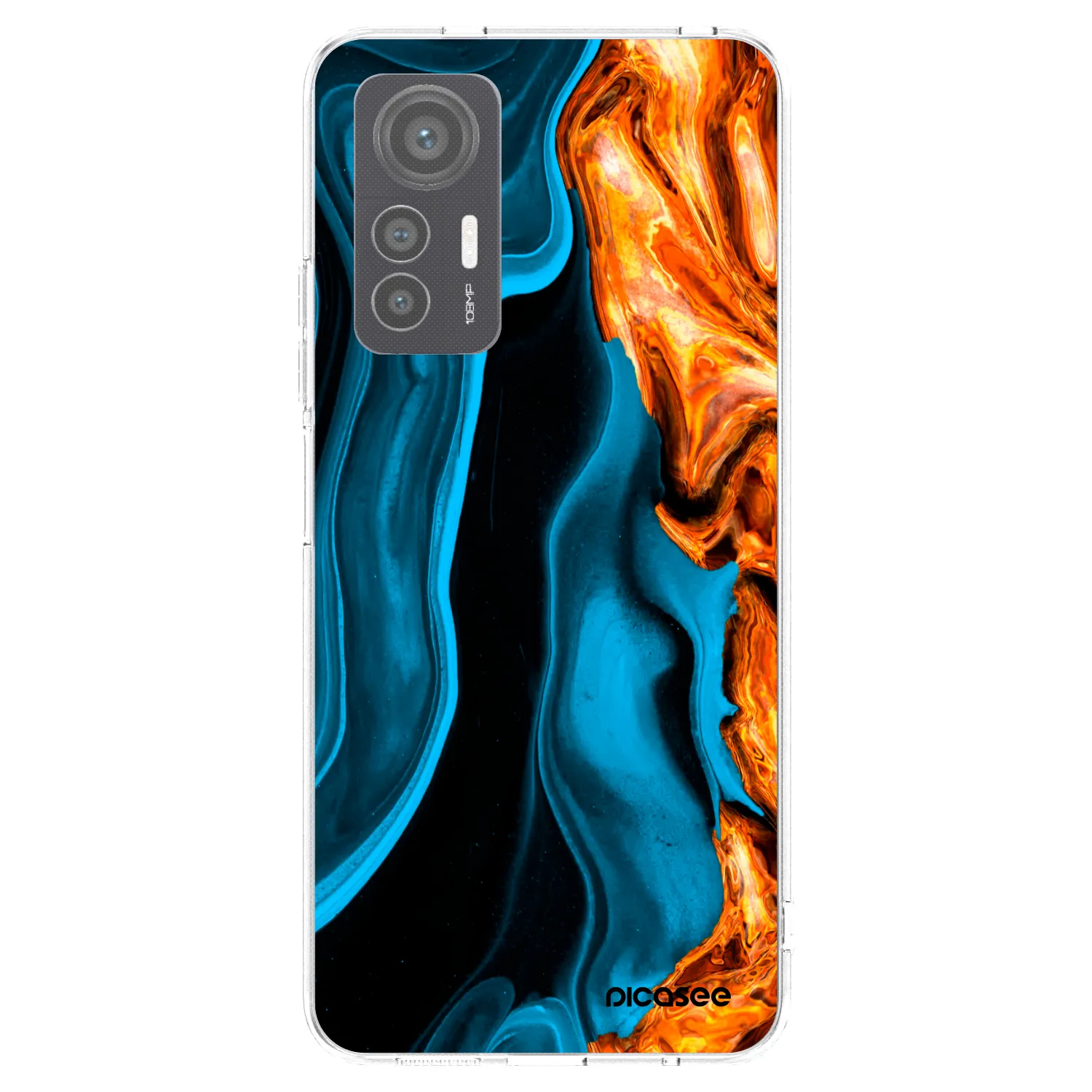Picasee átlátszó szilikon tok az alábbi mobiltelefonokra Xiaomi 12 Lite - Gold blue