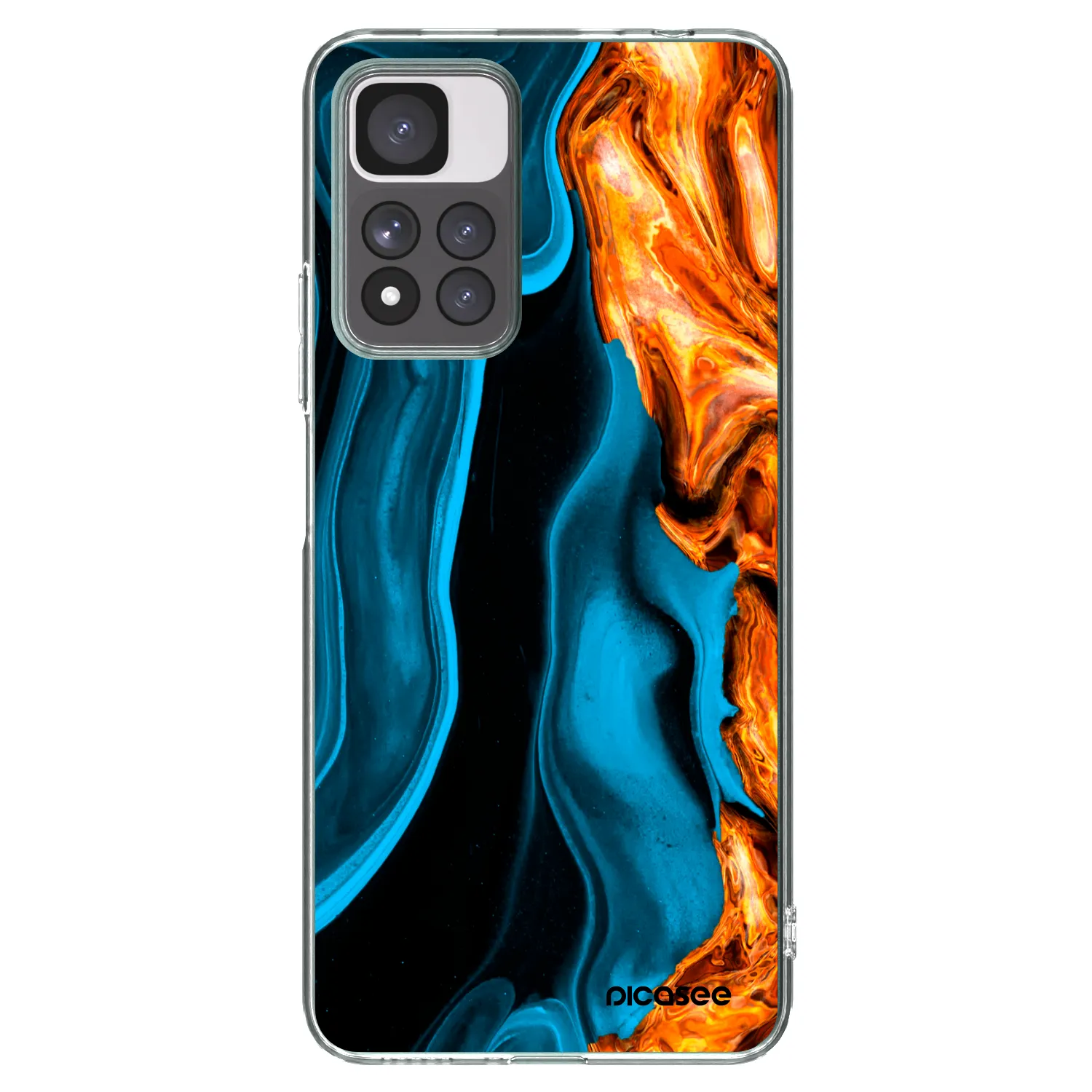 Picasee átlátszó szilikon tok az alábbi mobiltelefonokra Xiaomi Redmi Note 11 Pro+ 5G - Gold blue