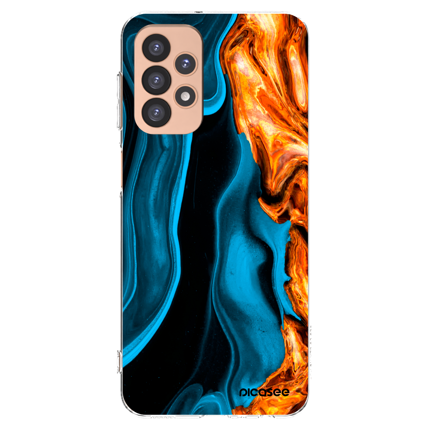 Picasee átlátszó szilikon tok az alábbi mobiltelefonokra Samsung Galaxy A23 A236B 5G - Gold blue