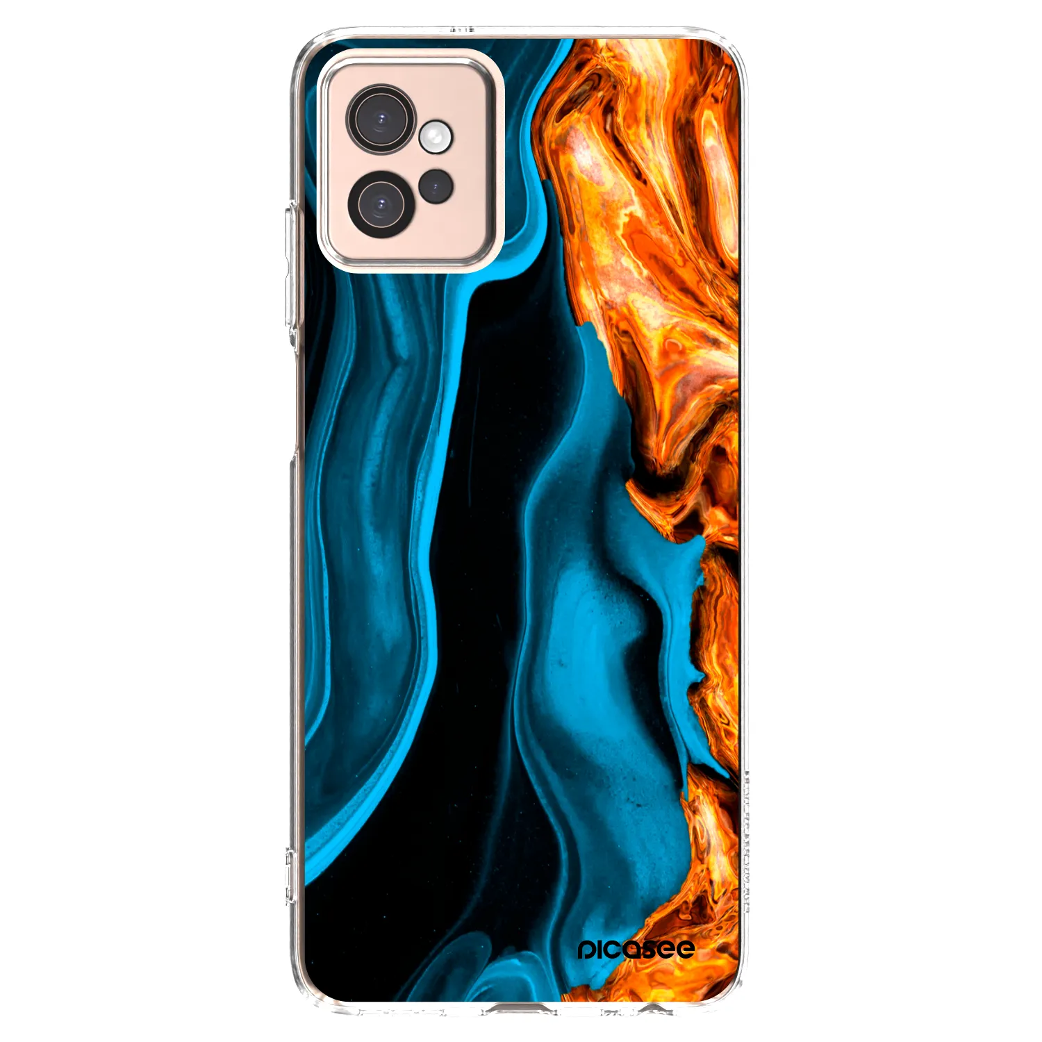 Picasee átlátszó szilikon tok az alábbi mobiltelefonokra Motorola Moto G32 - Gold blue