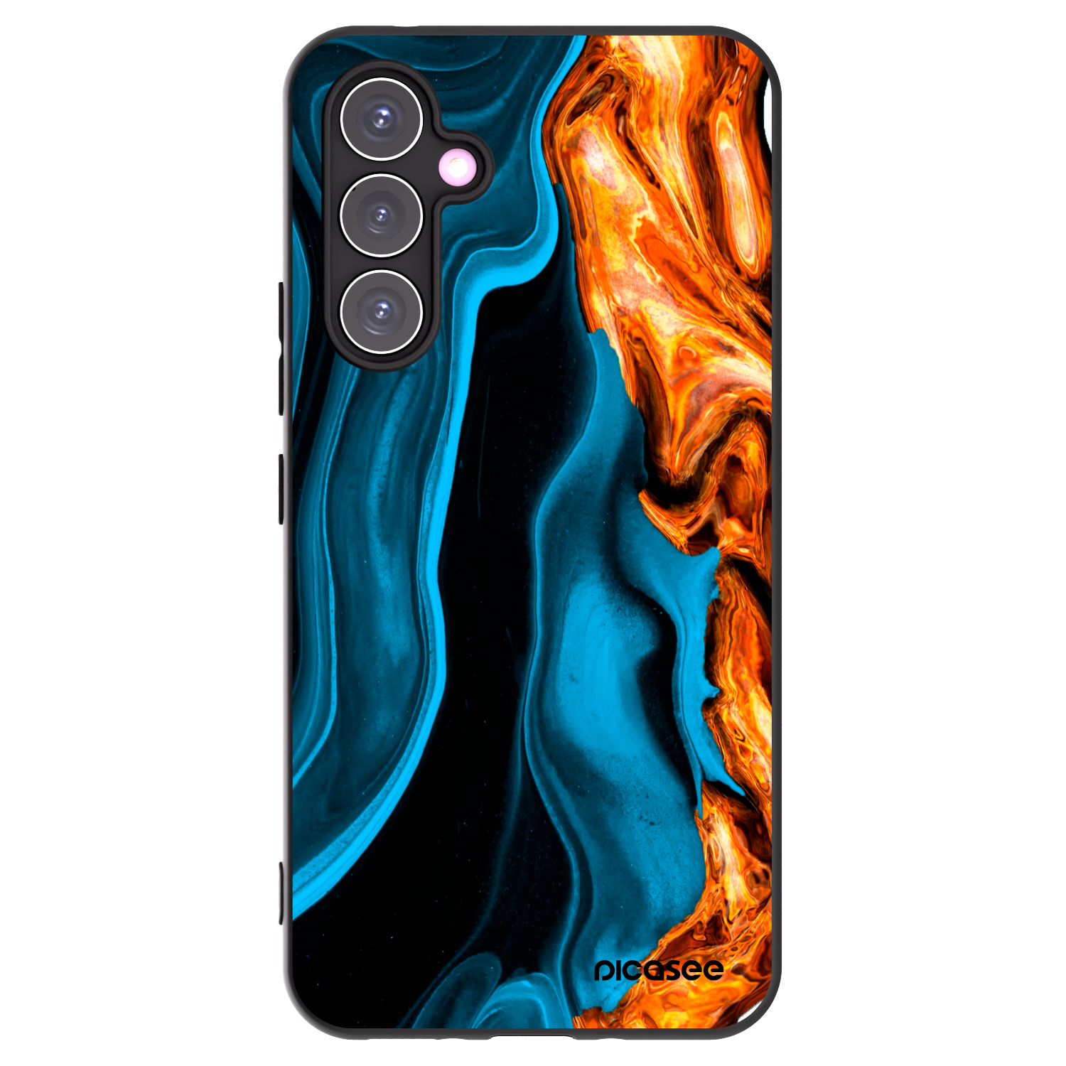 Picasee fekete szilikon tok az alábbi mobiltelefonokra Samsung Galaxy A54 5G A546B - Gold blue