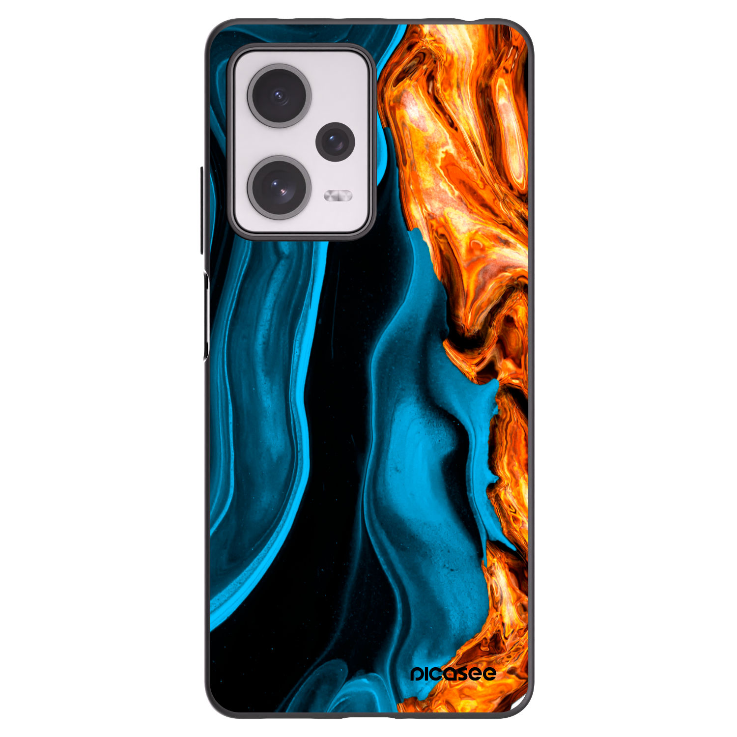 Picasee fekete szilikon tok az alábbi mobiltelefonokra Xiaomi Redmi Note 12 Pro+ 5G - Gold blue