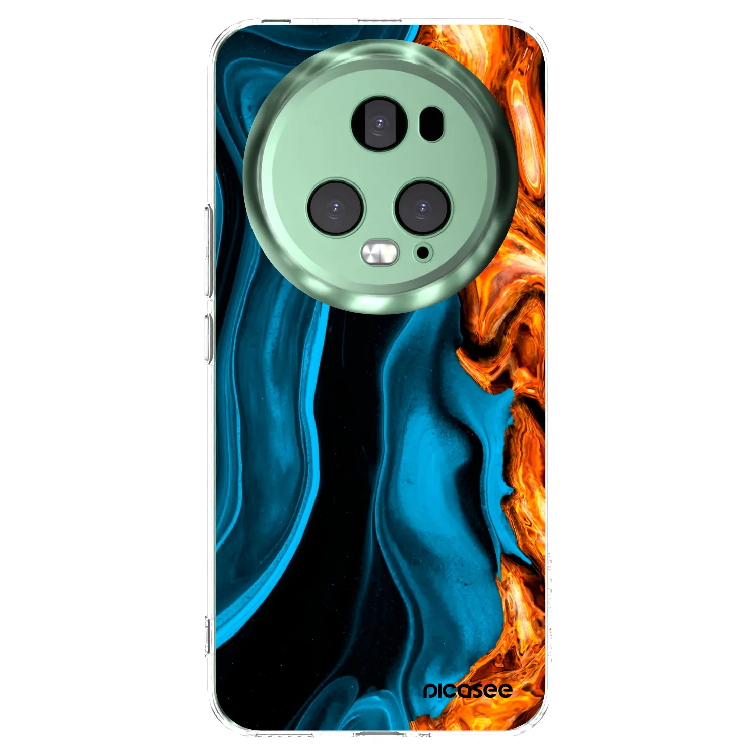 Picasee átlátszó szilikon tok az alábbi mobiltelefonokra Honor Magic5 Pro - Gold blue