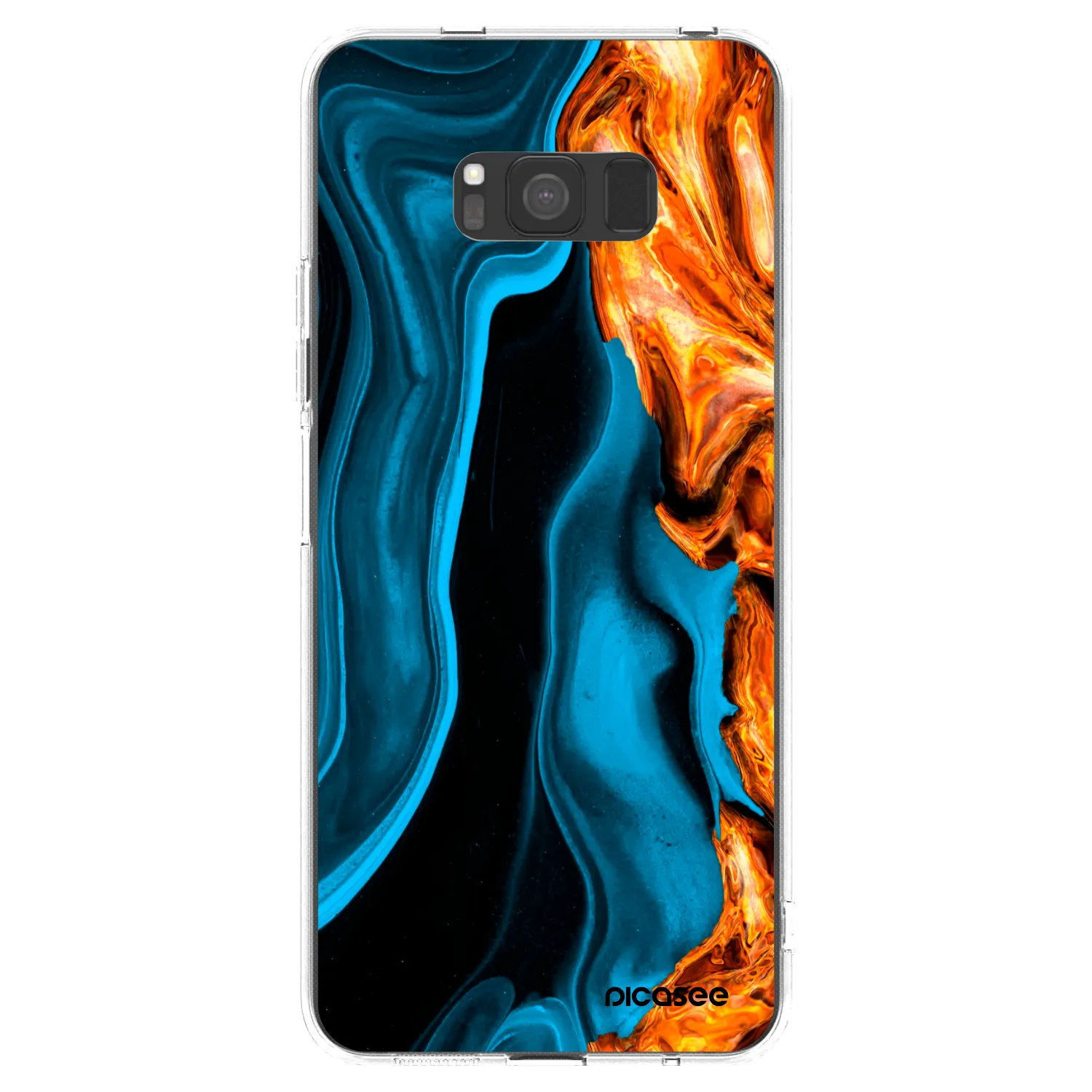 Picasee átlátszó szilikon tok az alábbi mobiltelefonokra Samsung Galaxy S8 G950F - Gold blue